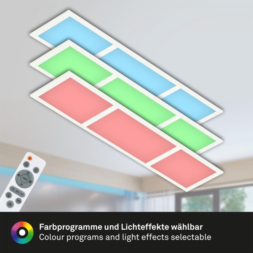 Briloner 7388-016 - Iluminação de teto RGBW com regulação LED/24W/230V 3000-6500K + controlo remoto