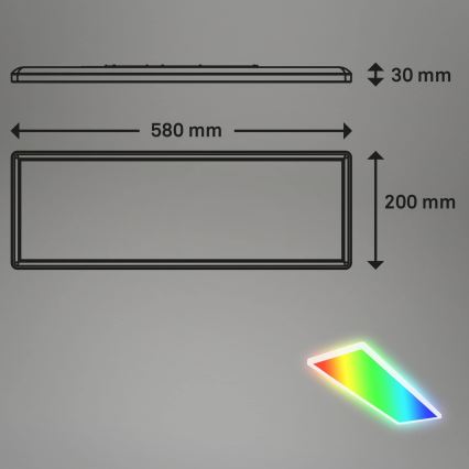 Briloner 7404-016 - Painel LED RGBW dimerizável de sobrepor LED/22W/230V 4000K + controlo remoto