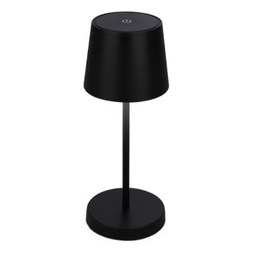 Briloner 7423015 - Lâmpada de mesa exterior recarregável LED regulável LED/2,6W/5V IP44 2000 mAh preta