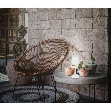 Briloner 7423016 - Lâmpada de mesa exterior recarregável LED regulável LED/2,6W/5V 2000mAh IP44 branca