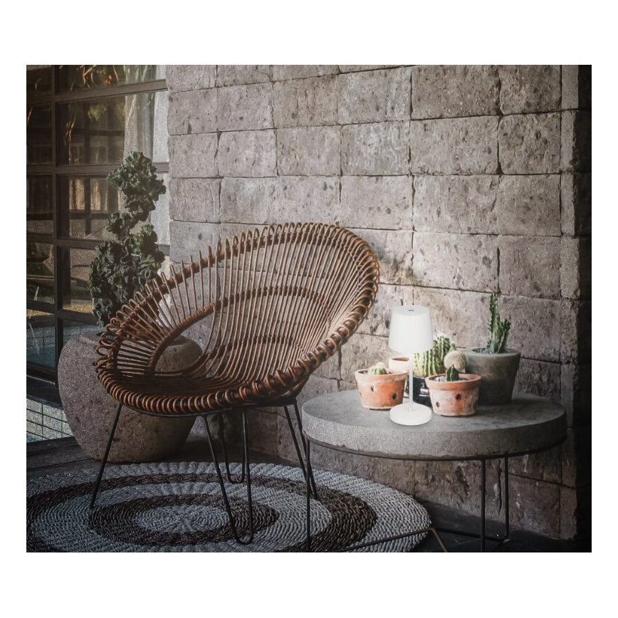 Briloner 7423016 - Lâmpada de mesa exterior recarregável LED regulável LED/2,6W/5V 2000mAh IP44 branca