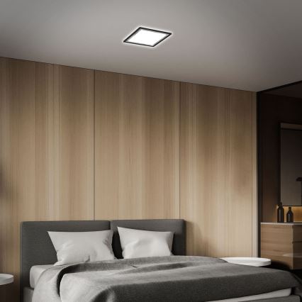 Briloner 7457-414 - Candeeiro de tecto LED SLIM/18W/230V 4000K 29x29 cm preto