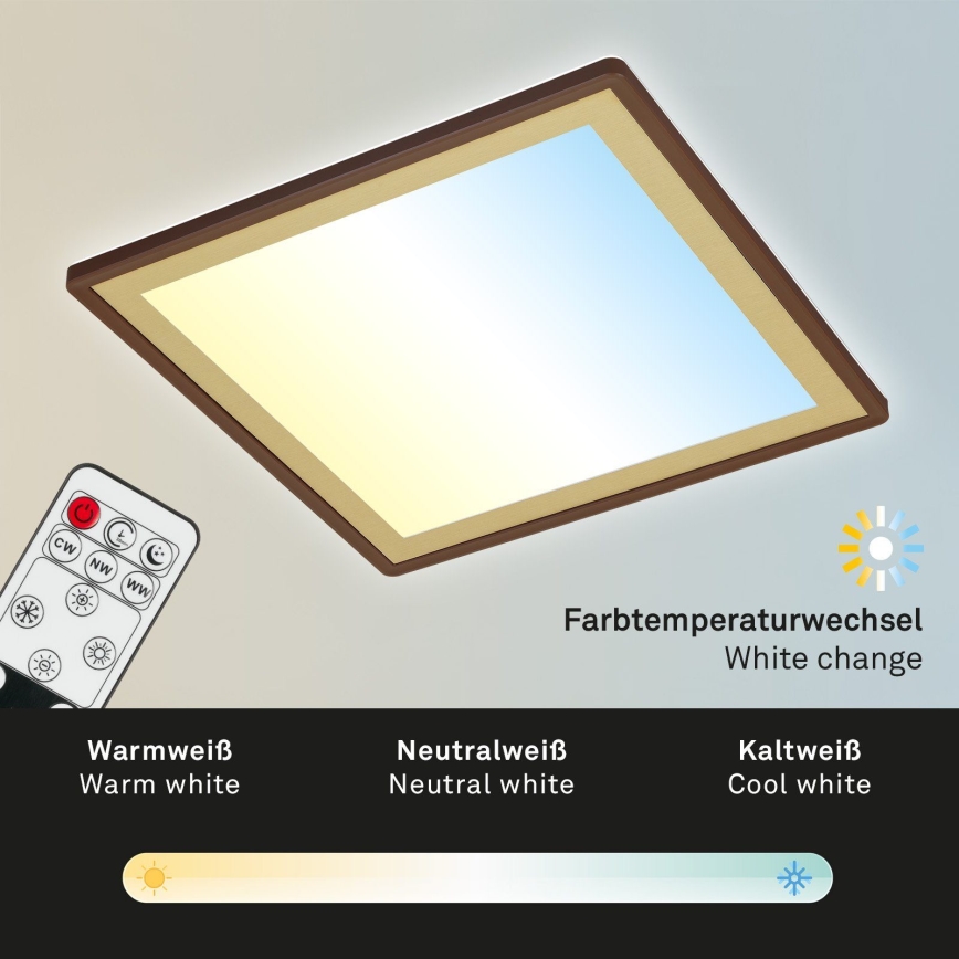 Briloner 7459-417 - Luminária de teto LED regulável DECO LED/24W/230V 2700-6500K + controlo remoto