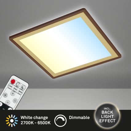Briloner 7459-417 - Luminária de teto LED regulável DECO LED/24W/230V 2700-6500K + controlo remoto