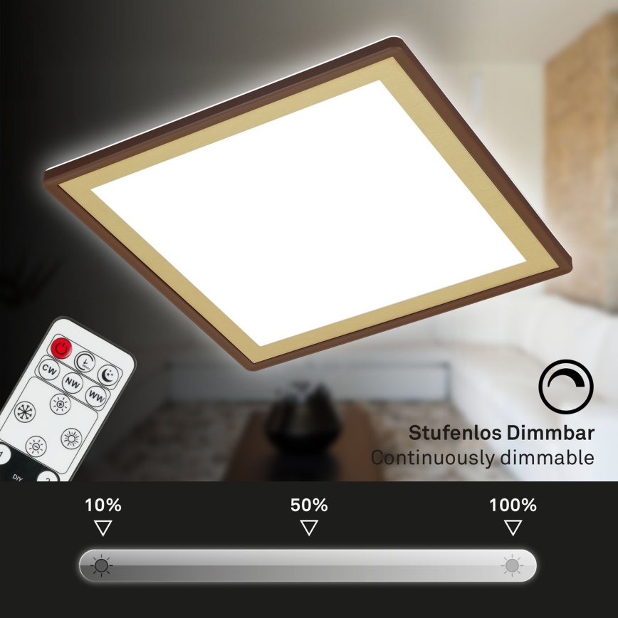 Briloner 7459-417 - Luminária de teto LED regulável DECO LED/24W/230V 2700-6500K + controlo remoto