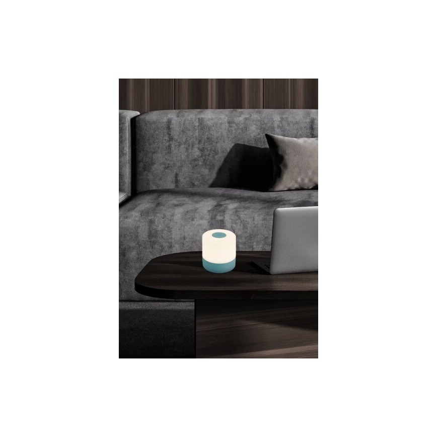 Briloner 7461010 - Lâmpada de mesa exterior recarregável LED regulável LED/2W/5V IP44 1200 mAh azul