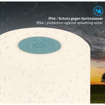 Briloner 7461010 - Lâmpada de mesa exterior recarregável LED regulável LED/2W/5V IP44 1200 mAh azul