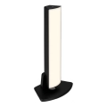 Briloner 7474-015 - Lâmpada de mesa exterior recarregável LED 2 em 1 com toque e dimmer LED/7W/5V 2x2200 mAh USB 3000K IP44 preta