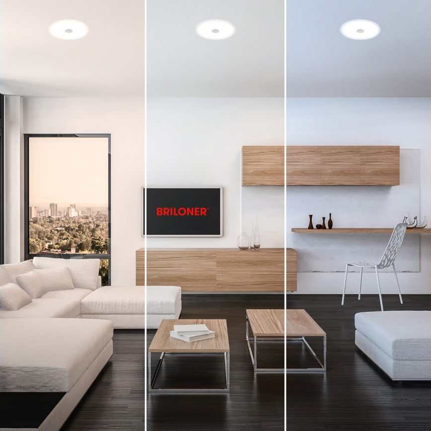 Briloner 7482019 - Candeeiro LED de encastrar para casa de banho LED/14W/230V 3000/4000/6500K IP44 branco