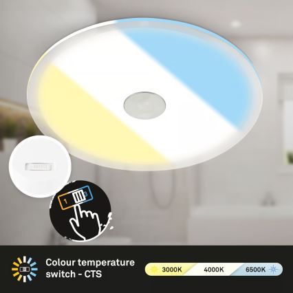 Briloner 7482019 - Candeeiro LED de encastrar para casa de banho LED/14W/230V 3000/4000/6500K IP44 branco