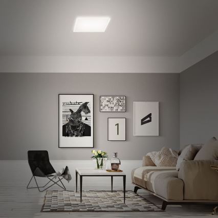 Briloner 7491-016 - LED RGBW Candeeiro de tecto regulável SMART LED/22W/230V 4000K 42x42 cm Wi-Fi Tuya + comando remoto