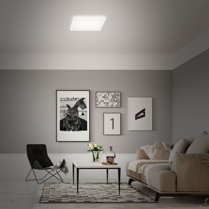Briloner 7491-016 - LED RGBW Candeeiro de tecto regulável SMART LED/22W/230V 4000K 42x42 cm Wi-Fi Tuya + comando remoto