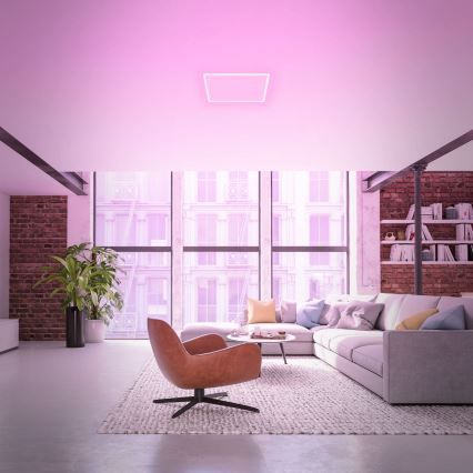 Briloner 7491-016 - LED RGBW Candeeiro de tecto regulável SMART LED/22W/230V 4000K 42x42 cm Wi-Fi Tuya + comando remoto