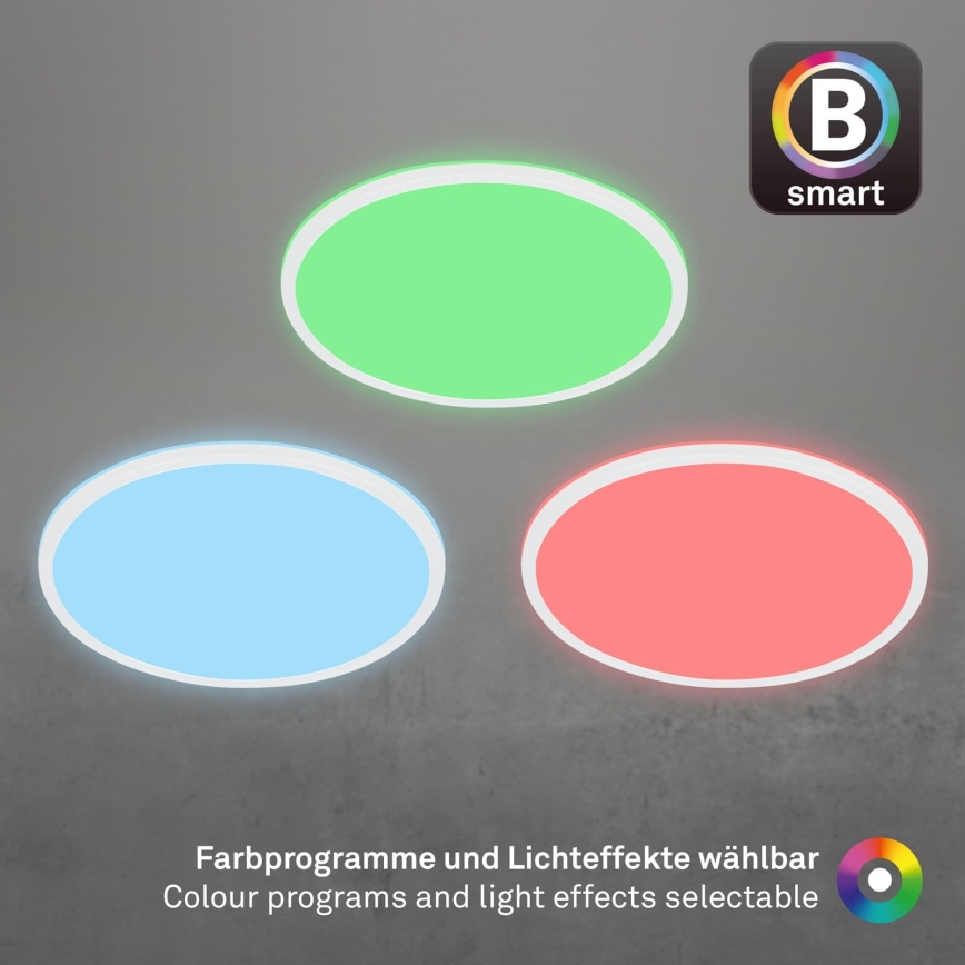 Briloner 7494016 - LED RGBW Luminária de teto dimerizável SMART LED/22W/230V 4000K Ø 42 cm Wi-Fi Tuya + controlo remoto