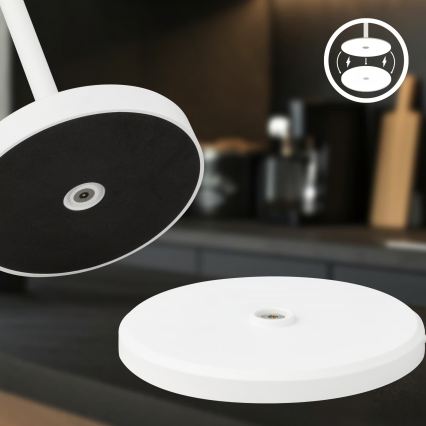 Briloner 7521016 - Lâmpada de mesa exterior LED recarregável e regulável SIGO LED/2,5W/5V IP44 2600 mAh branca