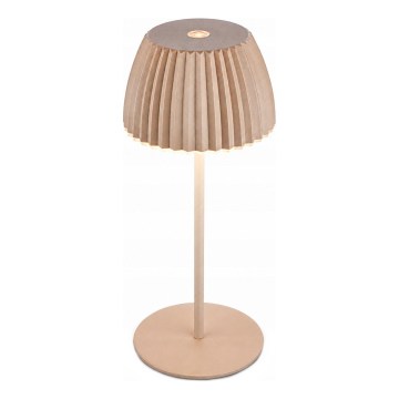 Briloner 7552-011 - Lâmpada de mesa para exterior MINI LED tátil recarregável e dimerizável, LED/1,5W/5V IP44 1800 mAh bege
