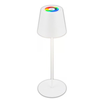 Briloner 7559016 - Lâmpada de mesa exterior recarregável e regulável LED RGB COLORIS, LED 3,5W/5V, IP44, 2000 mAh, Wi‑Fi compatível com Tuya