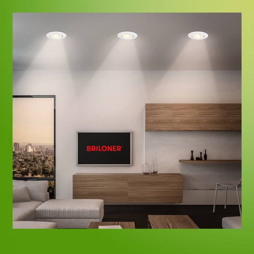 Briloner 7586036 - Conjunto com 3x luminárias de embutir para banheiro KLIRA LED/4,9W/230V 2500/3000/4000K IP23 brancas