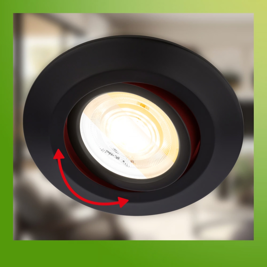 Briloner 7587035 - Conjunto 3x focos LED encastráveis para casa de banho dimerizáveis KLIRA 1xLED/4,9W/230V 2500/3000/4000K IP23 preto