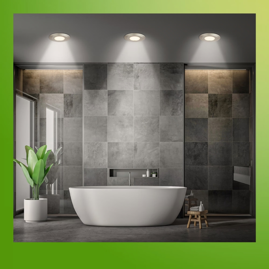 Briloner 7589032 - Conjunto de 3 luminárias de embutir para casa de banho LED dimerizáveis KLIRA LED/4,9W/230V IP44 cromo mate