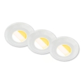 Briloner 7589036 - Conjunto de 3 spots LED dimerizáveis para casa de banho KLIRA LED/4,9W/230V 2500/3000/4000K IP44 branco