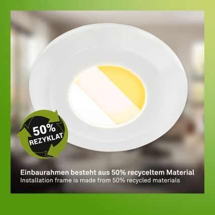 Briloner 7589036 - Conjunto de 3 spots LED dimerizáveis para casa de banho KLIRA LED/4,9W/230V 2500/3000/4000K IP44 branco