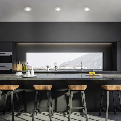 Briloner 7598032 - CONJUNTO 3x Focos de encastrar LED para casa de banho  LED/4,9W/230V IP44 2700/4000/6500K cromado mate