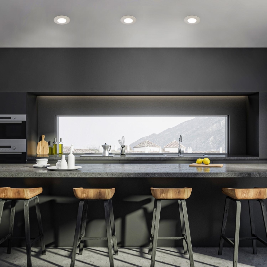 Briloner 7598032 - CONJUNTO 3x Focos de encastrar LED para casa de banho  LED/4,9W/230V IP44 2700/4000/6500K cromado mate