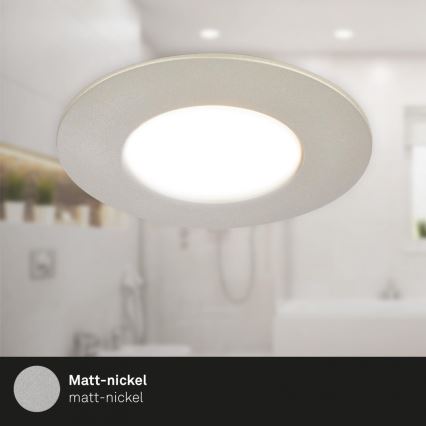 Briloner 7598032 - CONJUNTO 3x Focos de encastrar LED para casa de banho  LED/4,9W/230V IP44 2700/4000/6500K cromado mate