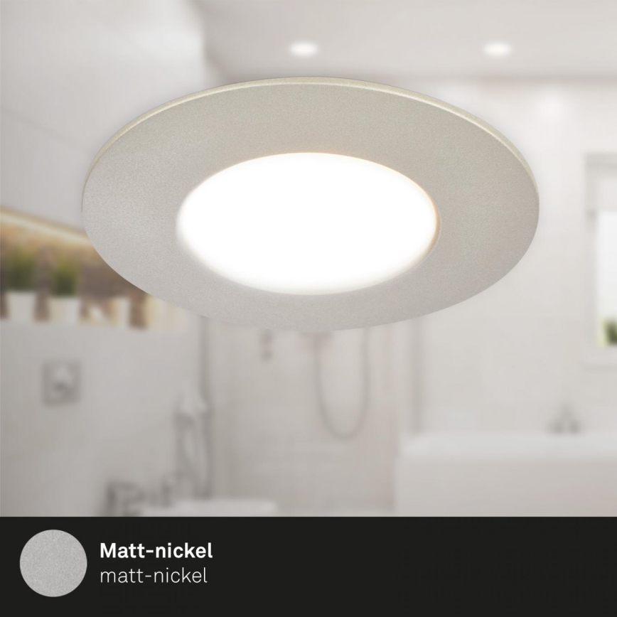 Briloner 7598032 - CONJUNTO 3x Focos de encastrar LED para casa de banho  LED/4,9W/230V IP44 2700/4000/6500K cromado mate