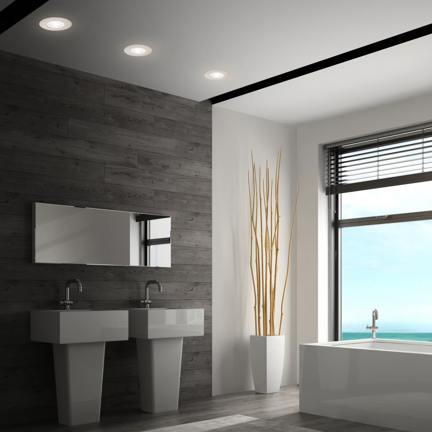 Briloner 7605032 - CONJUNTO 3xLED Luminária de teto embutida para casa de banho 3xLED/4,9W/230V 2700/4000/6500K IP44 cromo fosco