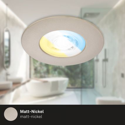 Briloner 7605032 - Conjunto 3xLED luminária encastrada para casa de banho 3xLED/4,9W/230V IP44 cromo mate