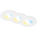 Briloner 7605036 - CONJUNTO 3xLED Luminárias de embutir para casa de banho 3xLED/4,9W/230V IP44 brancas