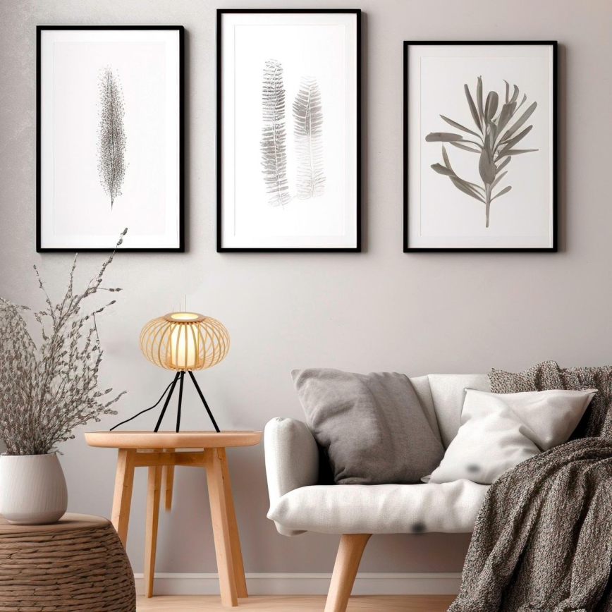 Briloner 7759011 - Candeeiro de mesa 1xE27/10W/230V bambu