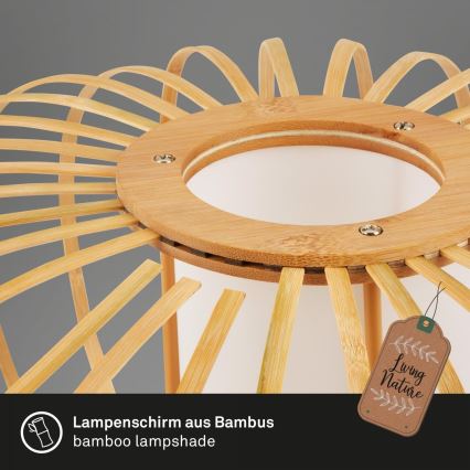 Briloner 7759011 - Candeeiro de mesa 1xE27/10W/230V bambu