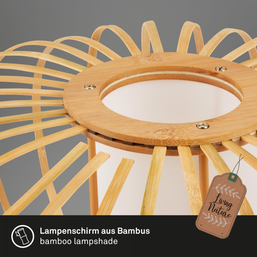 Briloner 7759011 - Candeeiro de mesa 1xE27/10W/230V bambu