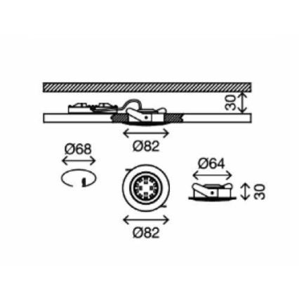 Briloner 8309-019 - Foco de encastrar de casa de banho LED com regulação LED/5W/230V IP23
