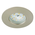 Briloner 8316-012 - Luminária de embutir para casa de banho, dimerizável, LED 5,5W, 230V, IP44, acabamento cromado fosco