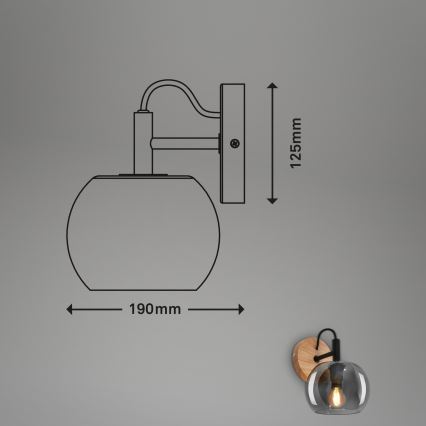 Briloner - Aplique de parede KYRO 1xE14/10W/230V
