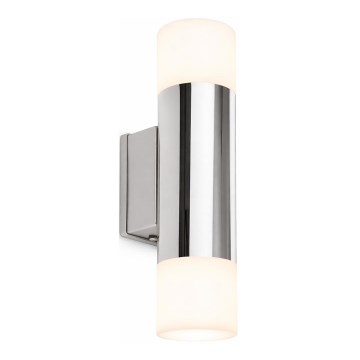 Briloner - Aplique de parede LED para casa de banho 2xGU10/4,8W/230V IP44 3000K cromado brilhante
