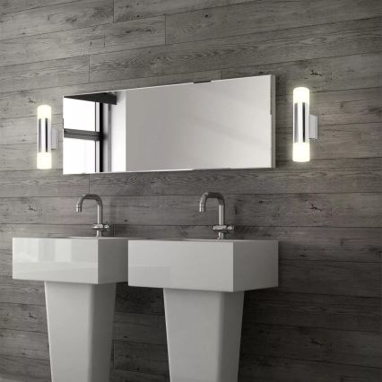 Briloner - Aplique de parede LED para casa de banho 2xGU10/4,8W/230V IP44 3000K cromado brilhante