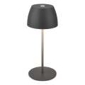 Briloner - Candeeiro de mesa exterior tátil, recarregável e dimerizável MINI LED/2,5W/5V IP44 1800 mAh antracite