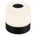 Briloner - Candeeiro de mesa tátil recarregável para exterior regulável LED/2W/5V 2700K IP44 1200 mAh preto