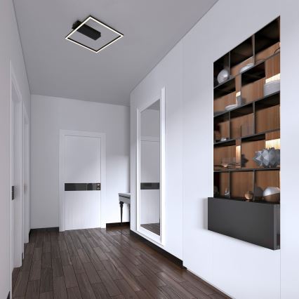 Briloner - Candeeiro de tecto LED FRAME LED/14W/230V 3000K 30x32 cm preto