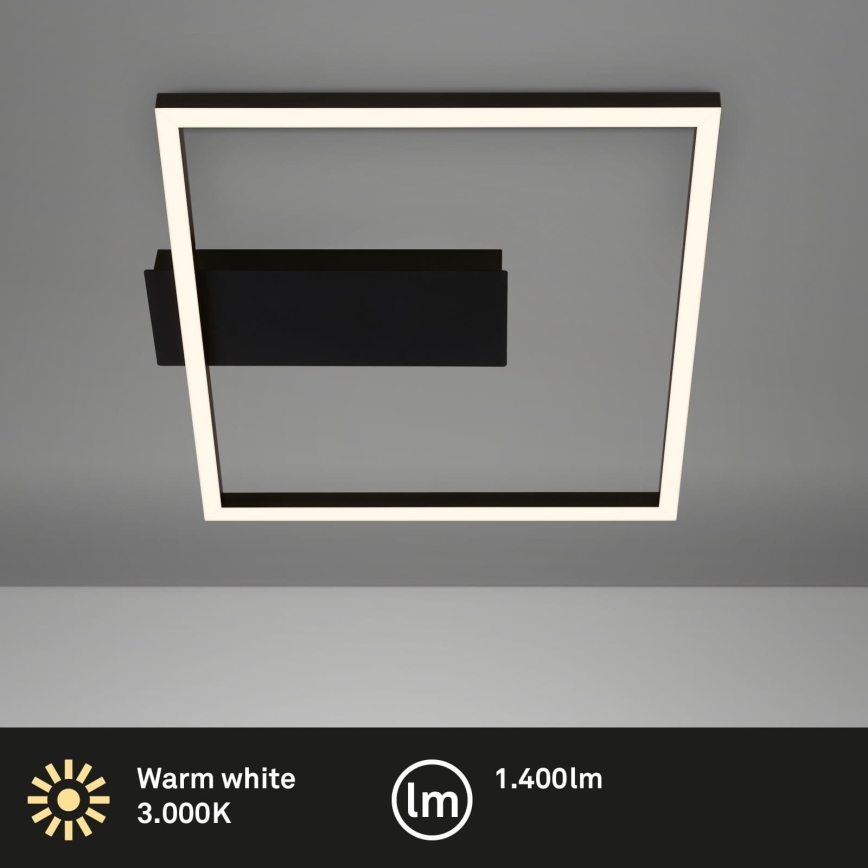 Briloner - Candeeiro de tecto LED FRAME LED/14W/230V 3000K 30x32 cm preto