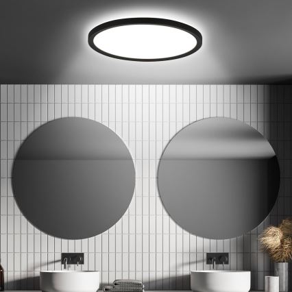 Briloner - Candeeiro de tecto LED para casa de banho com sensor de movimento MOVE LED/18W/230V IP44 Ø 29 cm branco