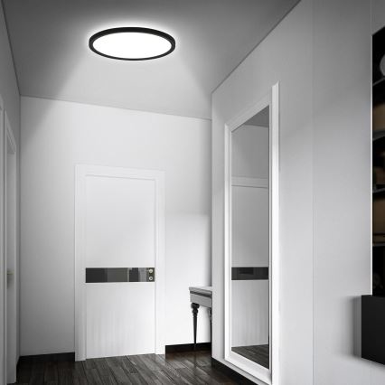Briloner - Candeeiro de tecto LED para casa de banho com sensor de movimento MOVE LED/18W/230V IP44 Ø 29 cm branco