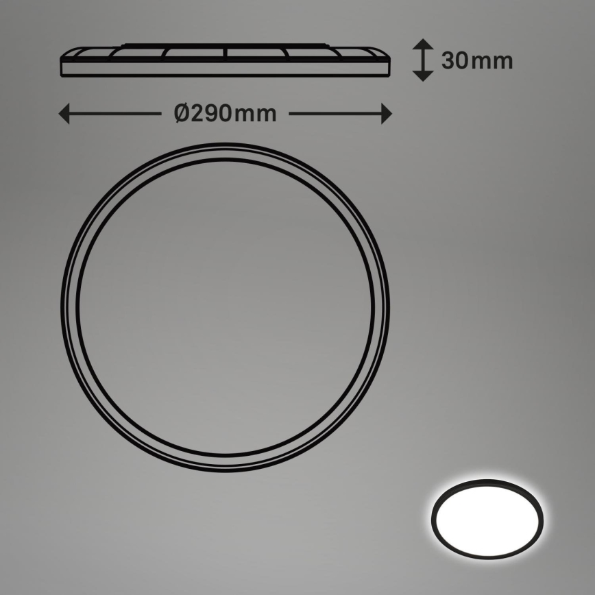 Briloner - Candeeiro de tecto LED para casa de banho com sensor de movimento MOVE LED/18W/230V IP44 Ø 29 cm branco