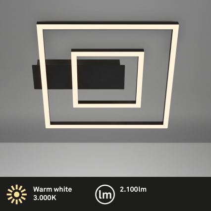Briloner - Candeeiro de teto LED FRAME LED/22W/230V 3000K 30x32 cm preto