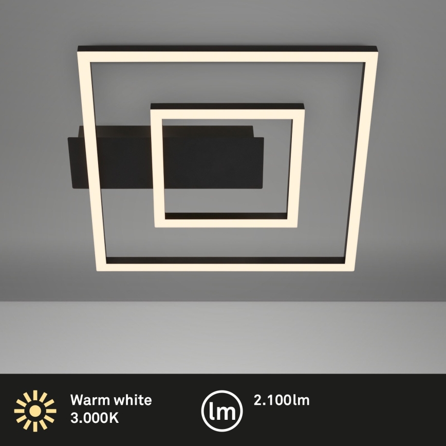 Briloner - Candeeiro de teto LED FRAME LED/22W/230V 3000K 30x32 cm preto